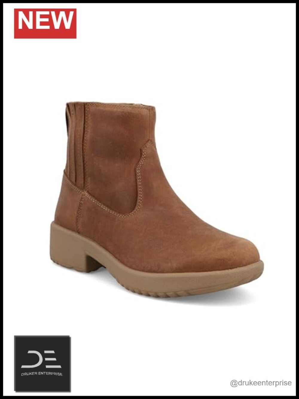 Women's 6" Platform Shoe Leather Pull-On Chunky Sneaker